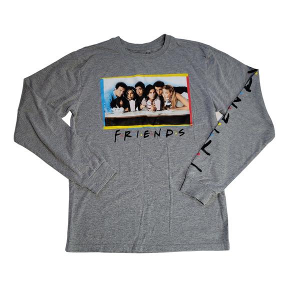 Friends The TV Series Grey Long Sleeve Crewneck Top Size Small - Picture 1 of 5